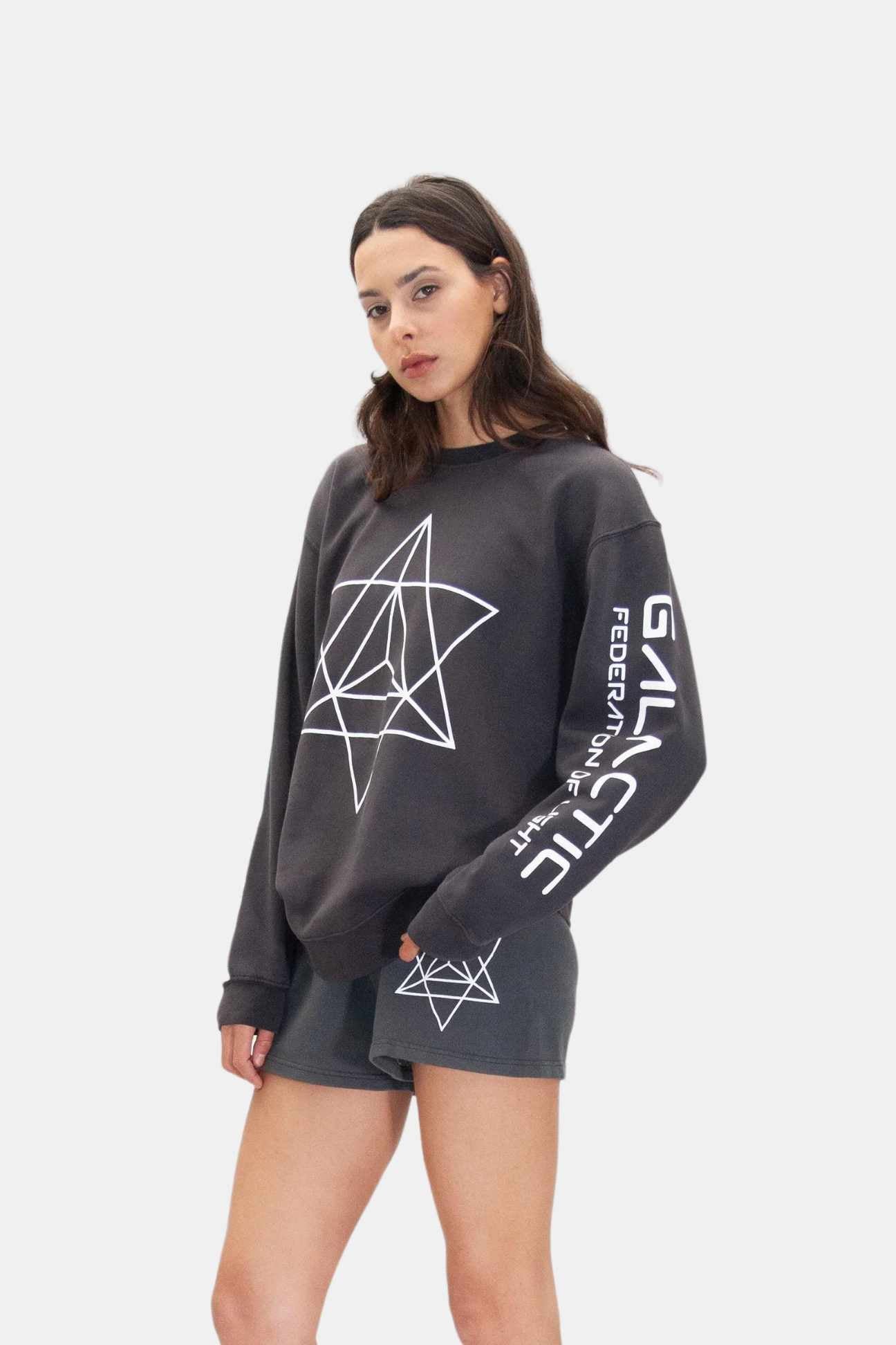 Merkaba Crewneck in Space Glow